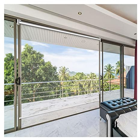QWEASDF Transparente PVC-Rollos für den Außenbereich,Rollos für den Garten,wasserdicht,wärmeisoliert,staubdicht,Patio-Pergola regenfester winddichter Vorhang, Vinyl-Rollläden,160x220cm/62.9x86.6in