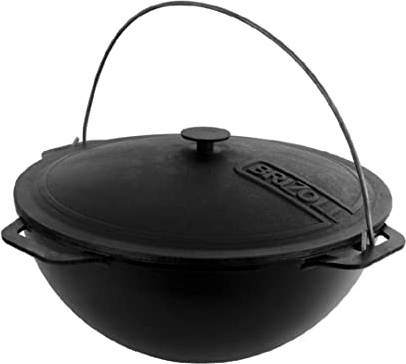 Brizoll Kazan Fundición Hierro Asiático, con Tapa, Horno Holandés 10 L (KA10-1)