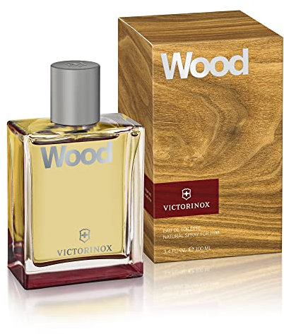 VICTORINOX Wood Eau de Toilette für Herren, Parfüm mit Nussbaumholz und Zitrus, Holzig und frisch, Vegan, 100 ml, V0001229