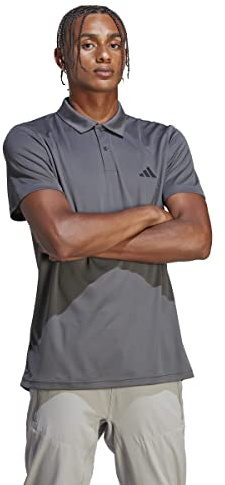 Adidas Herren Train Essentials Training Polo Shirt, Grey Five/Black, XL