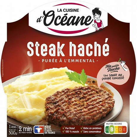 Steak Haché Charolais Purée À L'Emmental 300G|La Cuisine D Oceane|(Lot De 4)|Best Deal