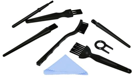 HEMOTON 3juegos Cepillos De Limpieza Antiestáticos para Teclados y Extractor De Teclas Kit De Mantenimiento para Pc y Móviles Incluye Paño De Microfibra