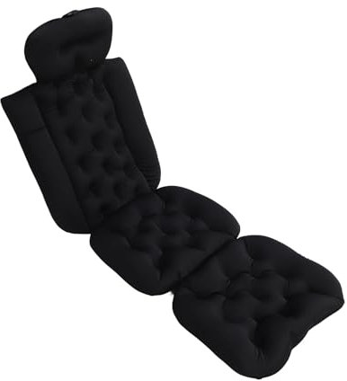 Garosa Ganzkörper-Badekissen, 51,97 Zoll, Abnehmbare, Waschbare Spa-Badekissen für Erwachsene, Verhindern EIN Verrutschen, Badewannenkissen mit Starken Saugnäpfen für Kopf-, Nacken-,