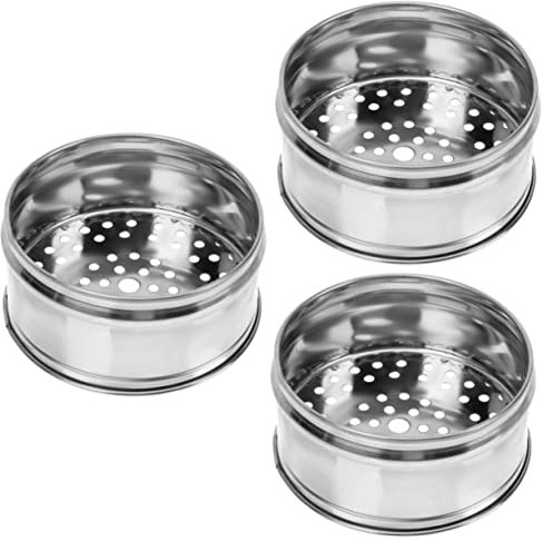 ANSNOW Vaporera de Acero Inoxidable Olla de Vapor de Acero Inoxidable Vaporera de Bola de Masa Vaporera de Metal Inserto de Vapor para Olla Accesorio de Cocina Juego de Rejilla para Vaporizador Plat
