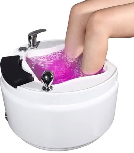 Acryl-Pediküre-Fußbad, 23-Liter-Massage-Spa mit farbenfroher Lampe und PU-Fußpolster, Badewanne mit Warm- und Kalteinstellung, Fußsurf-Massagebecken für Spa, Zuhause