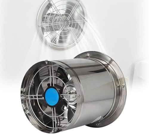 Ventilatore Di Scarico Da 130 W, Ventola Di Ventilazione Incorporata Su Un Lato In Acciaio Inossidabile Da 2800 Giri/min Con Griglia Protettiva, Ventola Per Cappa Da Cucina Per Cucina, Ristorante