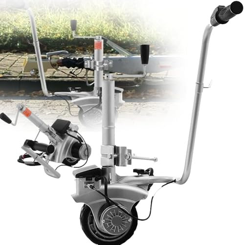 YANGYMM Anhänger Stützrad Elektrische Rangierhilfe, 350W Motorisierter Jockey Wheel Trailer Jack, 12V Elektrischer Jockey Wheel Mover, mit Max Load 5504.5 lbs (2270 kg), für Caravan Boat Trailer