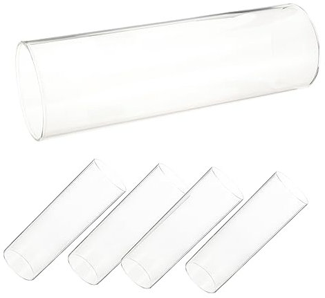 VOSAREA Hydroponic Glass Cylinder Vase Candle Holders 6pcs Set Decorative Vase for Centerpiece Office Living Room