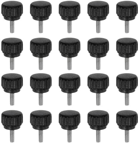 QUARKZMAN 20 Stück Rändelschraube M3 x 8mm Flügelschrauben mit Gewinde, Edelstahl 304 Knebelschraube 13mm Rund Klemmschraube Sterngriffschraube Klemmhebel Daumenschraube für Möbel Maschine