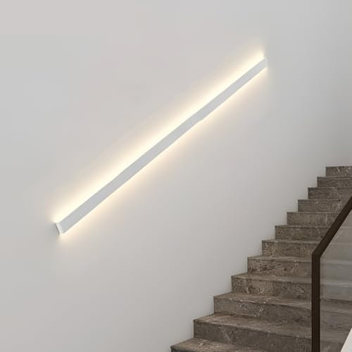 Corrimano per Scale Illuminato a LED, luci per corrimano per Scale per Interni/Esterni, per gradini e Facile Installazione, rilevamento del Corpo Umano, Tre regolazioni del Colore della Luce