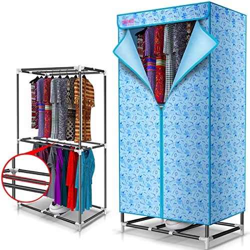 Pastilla de secador de Ropa con calefacción eléctrica, cápsula de Secado de Ventilador de Aire Caliente de 2 Capas con Temporizador de 180 Minutos, Capacidad de Carga de 20 kg, Potencia 1000W Secado