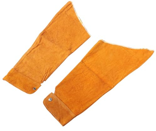 WOONEKY Protector de Brazo Vaca Resistente al Calor y Duradero para Soldadura Mangas Térmicas Anticorte para Soldadores Protección Segura y Ligera para Brazos