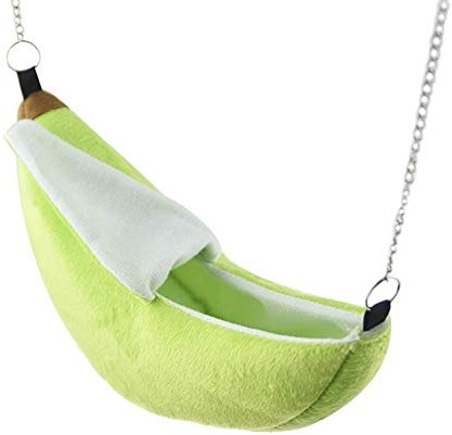 Mignon Banane Forme Rat Souris Vivant nid Maison en Peluche Coton Hamster Chaud Maison hamac Suspendu Arbre Lits Hamster accessoiresUtile et à la Mode