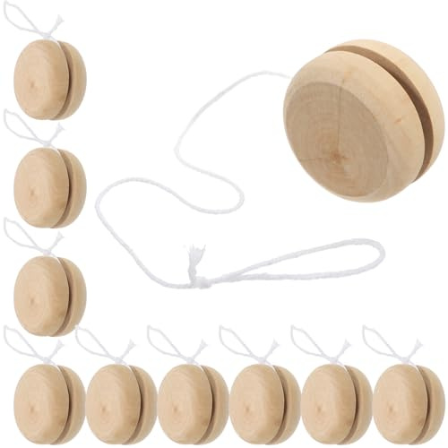 ifundom 15 Pezzi Yo-yo in Legno per Ragazzo Ragazza Giocattolo Sicuro e Anallergico per Festa a Tema e Decorazioni Fai da Te