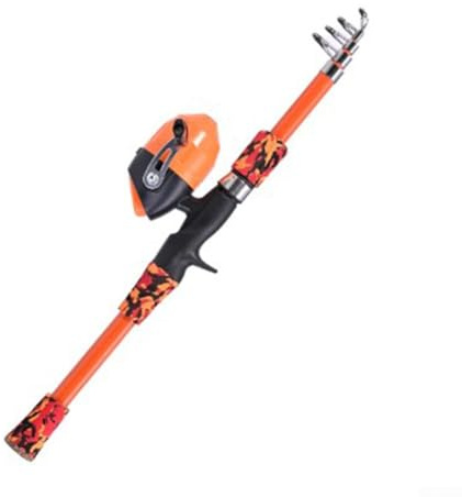 Lightweight Kids Fishing Rod and Reel Set Perfect for Beginners with a Telescoping Design for Easy Use (red (Rod & Reel Combos))
