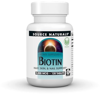 Source Naturals Biotin, Hair, Skin and Nail Support* - 5,000mcg - 120 Tablets