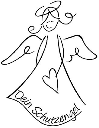Rayher 2808100 Stempel, Dein Schutzengel, 6x8 cm