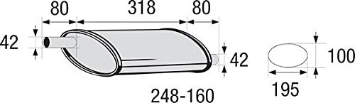 Bosal 248-160 Mittelschalldämpfer, Universal
