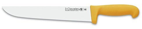 3 Claveles - Cuchillo de Carnicero Mago de prolipropileno, tamaño 36 cm, Color Amarillo