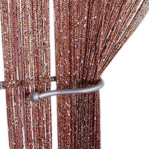 Tangpan Türvorhang Glitzer flach Trennwand Troddeln Täfelung, Textil, braun, 100_x_200_cm