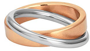 Heideman Ring Duplex Damen Edelstahl matt | Wickelring im Doppelband-Design, schön zum Verschenken an Freundin oder Partnerin, hautfreundlich und nickelfrei