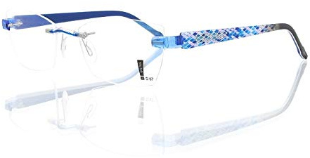 Switch It Garnitur - 2456: Brille, Brillenset, Brillenbügel, Blau-rosa-schwarz, für Erwachsene, für Frauen, Sehbehinderte