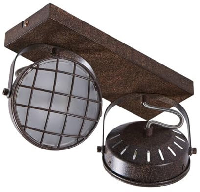 Lindby Faretto dimmerabile (Industriale) colore Marrone, in Metallo ad es. Soggiorno & Sala da pranzo Lampada incasso plafoniera applique