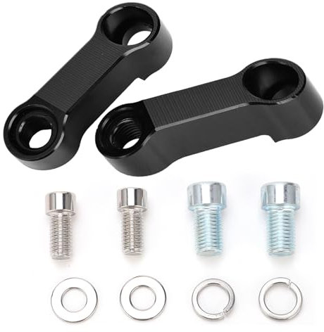 motorrad spiegel verlängerungen,Rückspiegelverlängerung, Aluminiumlegierung Motorrad Rückspiegel Adapter Kit Riser Mount Extender mit M10 oder M8 Montageöffnungen. Für Motorräder Elektrofahrzeuge