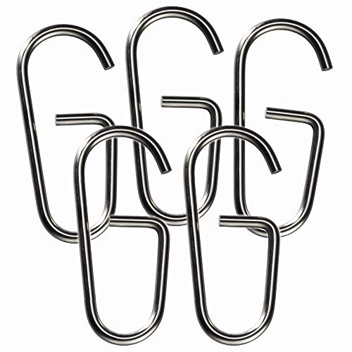 Gardinkrok HKD (5 st) av rostfritt stål, lämplig för PHOS duschdraperistänger, slangkrokar, gardinkrokar, gardinringar, öljetter, rostfria krokar, gardinkrokar, duschringar rostfria – PHOS-design