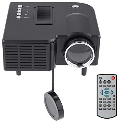 MMD Mini Proiettore HD Home 1080P Portatile Home Theater Wired LED Proiettore Display LCD Tecnologia Per Sistema Conferenze (Colore: Bianco)