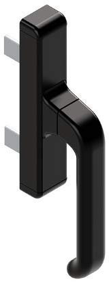 effedielle CREMONESE GIESSE 1006 MANIGLIA PER INFISSI IN ALLUMINIO ESTERNI PERSIANA Colore NERO RAL 9005-Ambidestra Bidirezionale Apertura Esterna con blocco