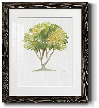 Renditions Gallery Wall Art, Home Décor, Abstract, Geometric, Cape Cod, Colonial, Black Framed Print with MatBoard and Acrylic Glass, L’ARBRE I 17X20