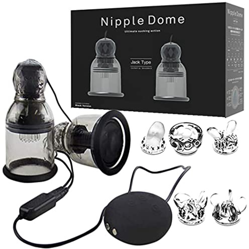 Luxuriöser Nippelsauger Vibratoren Für Sie Mit 5 Silikon Rotierenden Nippel Brust Stimulator, Elektrisches Brustsauger Brustmassagegerät Mit 10 Vibrations & 10 Rotations Modus Für Frauen,Schwarz