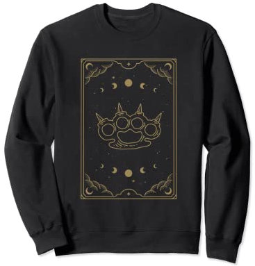 Holy Brass Knuckles - Witchy Tarot Card Aesthetic Sweatshirt