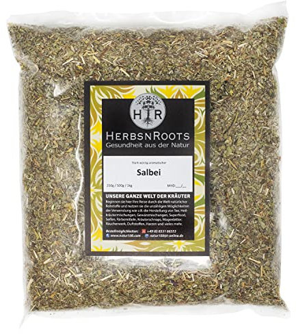 Salbeiblätter 500g • Hals Kräutertee • Erste Wahl • intensiver Geschmack • HerbsnRoots