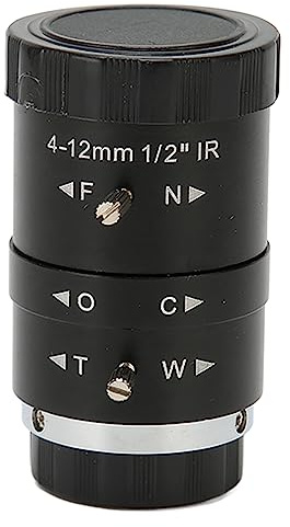 Teleobiettivo HD con Messa a Fuoco Manuale da 4‑12 Mm 1/2 poll., Zoom con Cambio Manuale CS Mount Teleobiettivo Industriale con Focale Regolabile da 4‑12 Mm