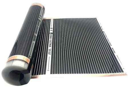 MincoHeat Infrarot Fußbodenheizung Folie 80W/m² 50cmx5m energiesparend | Max 35°C, einfache Installation, energieeffizient, für Fußbodenheizung