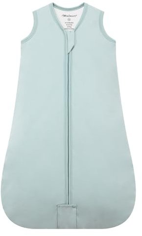 Mosebears Baby Schlafsack Winter 2.5 Tog,100% Baumwolle Baby Winterschlafsack für Babys 0-24 Monate(Calm Sage,0-6 Monate)
