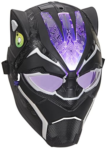 Marvel Avengers, Masque électronique Vibranium Black Panther, jouet de déguisement avec effets lumineux, jouets de super-héros dès 5 ans