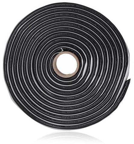 Ruban en butyle (9 mm × 4 m), cordon rond en butyle autocollant, noir, réparation étanche, mastic d'étanchéité de carrosserie, pour l'étanchéité des phares de voiture et de camion, pare-brise