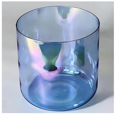 Kristall-Klangschalen-Set, 6 Zoll große Alchemy Crystal Clear Blue Klangschale, 432 Hz, geeignet for Yoga-Meditation und Klangheilung, Gebet, Stressabbau(B Note)