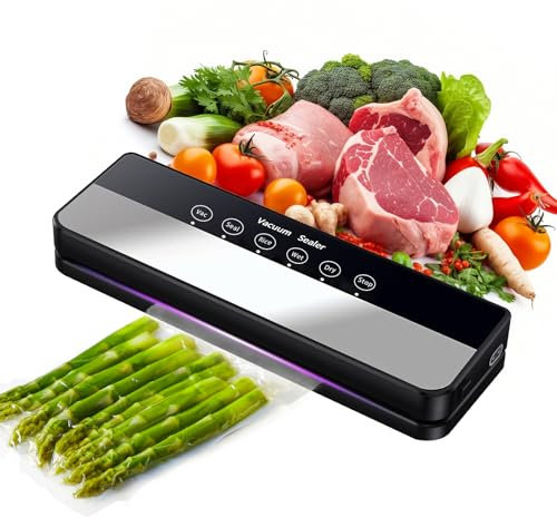 Envasadora al vacío 5 en 1 para cocinar y mantener alimentos frescos hasta 7 veces más tiempo, 30 bolsas de vacío, color negro