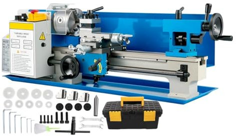 Mini Metal Lathe 7x12 Metalworking Woodworking Gears Motorized 2250RPM(220V)