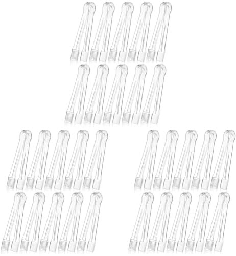 LYEAA Disposable Plastic Serving Tongs 10 Pack Clear Tongs for Buffet and Ice Candy