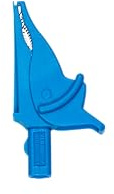 Pinza cocodrilo Testboy para TV 456 (pinza de prueba para comprobadores de instalaciones, accesorio de medición, robusta y duradera), azul