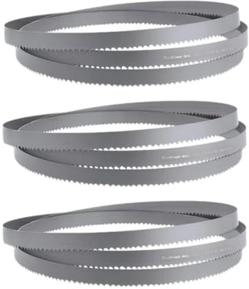 Hoja de sierra, Hojas de sierra cinta for cortar metal, 8-12 TPI, 64 1/2 x pulgadas, M42, hojas bimetálicas for y aluminio, 3 unidades