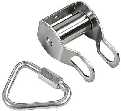 DAWCBVJQ Pulleys for Rope | Stainless Steel Heavy Duty Block and Tackle with Rope - Block And Tackle Pulley System - for Flagpole Hunting Slack Home Garage Ceiling Camping Bike Cargo Bucket