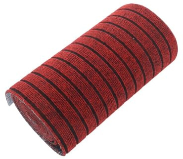 Garneck Losetas de Alfombra Autoadhesivas para Interiores y Exteriores, Antideslizantes y Resistentes al Agua, de Fibra de Polipropileno Roja para Sótanos y Escaleras