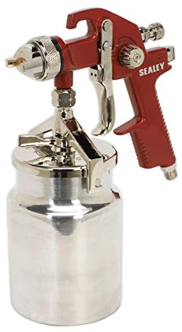 Sealey HVLP740 Suction Feed Spray Gun Set-Up, 1.7mm , Red