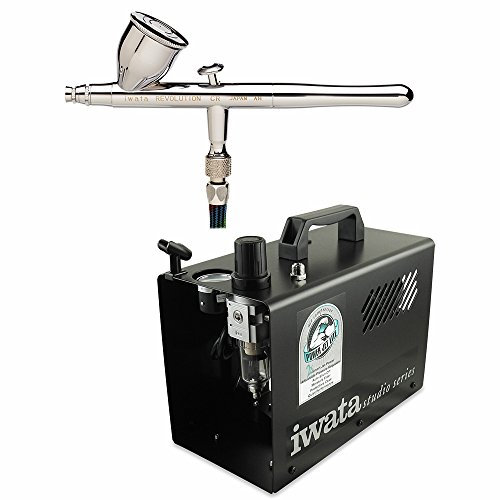Iwata Revolution CR Airbrushing System with Power Jet Lite Air Compressor
